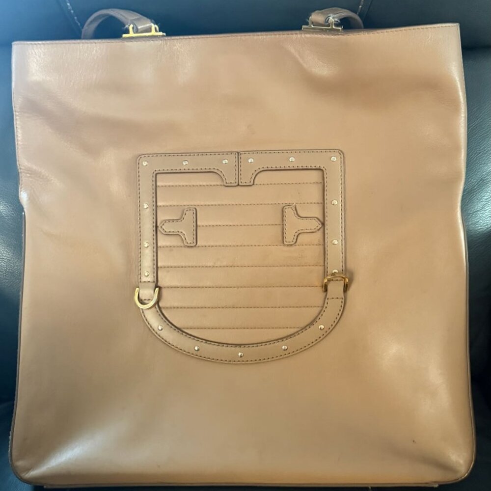 Furla Tan Leather Tote Bag